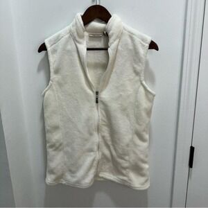 Fresh Women's Cream Fleece Zip Up Vest Size M